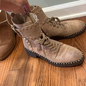 Sam edelman tan combat boots studded. EUC